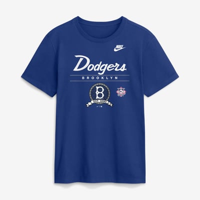 Brooklyn Dodgers Nike Cooperstown Graphic T-Shirt - Royal