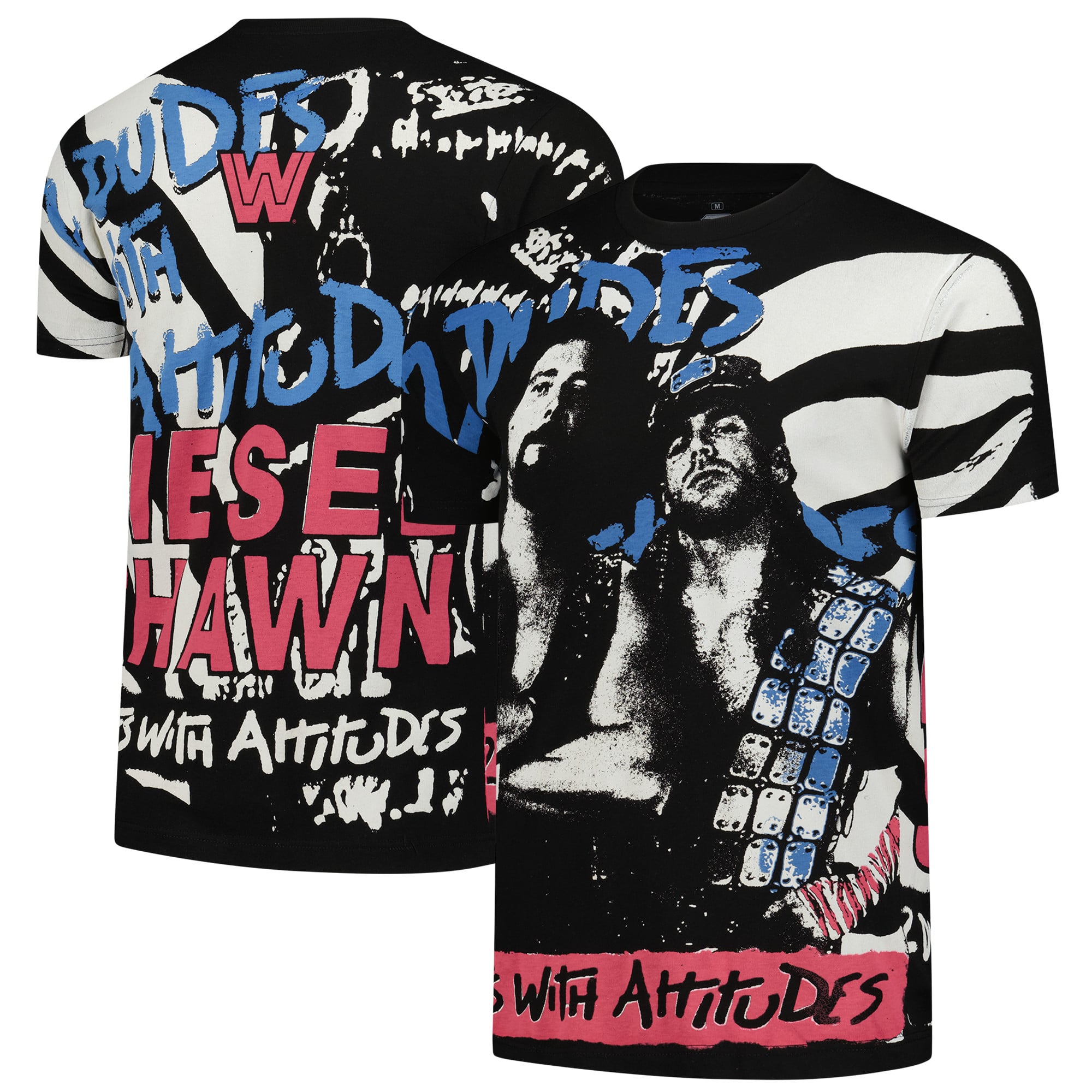 Ripple Junction 2 Dudes with Attitudes All-Over Print T-Shirt - Black