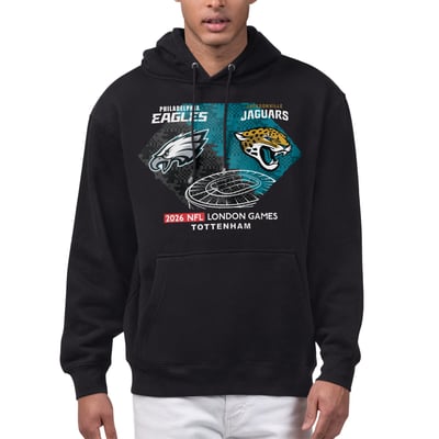 Philadelphia Eagles vs. Jacksonville Jaguars Starter 2026 NFL London Games Matchup Fleece Hoodie - Black