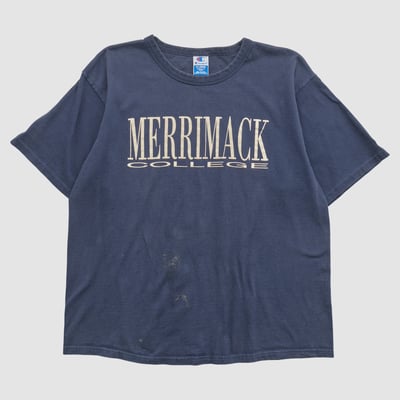 Merrimack College Warriors Champion 90s T-shirt - Navy - XL by Fanatics Real Vintage
