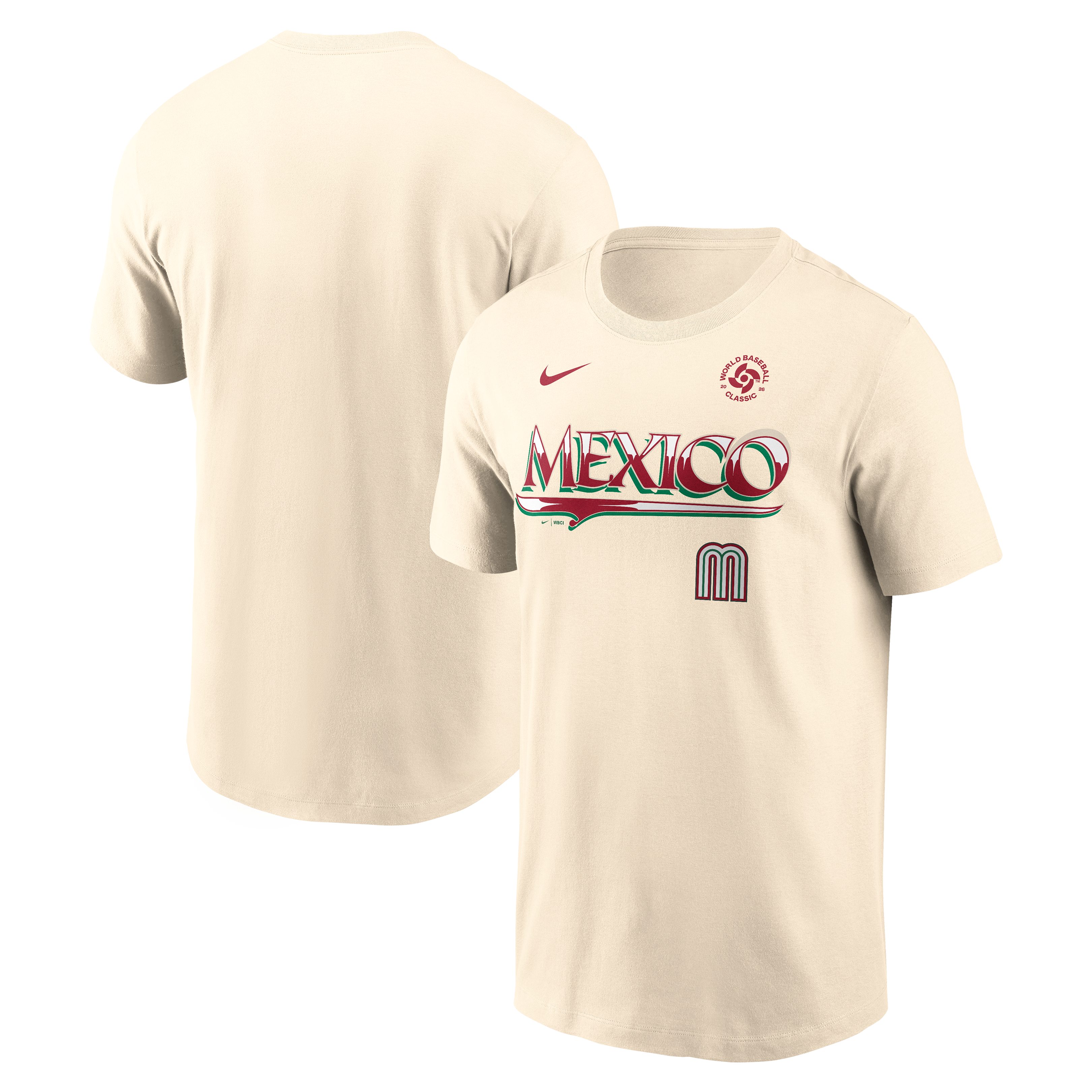 Men's Mexico Baseball Nike Cream 2026 World Baseball Classic Local T-Shirt