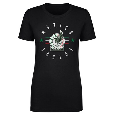  Mexico National Team 500 Level Women's  Futbol T-Shirt - Black