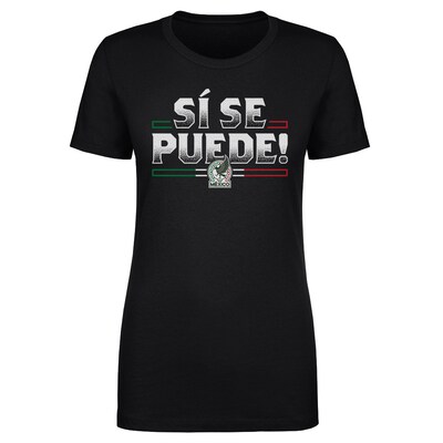  Mexico National Team 500 Level Women's Si Se Puede  T-Shirt - Black