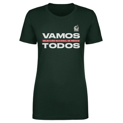  Mexico National Team 500 Level Women's Vamos Todos T-Shirt - Dark Green