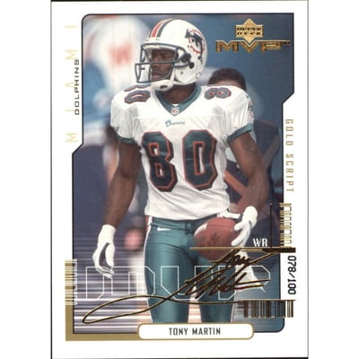 2000 Upper Deck MVP Gold Script #86 Tony Martin