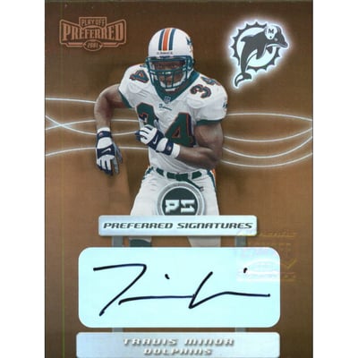 2001 Playoff Preferred Signatures Bronze #104 Travis Minor