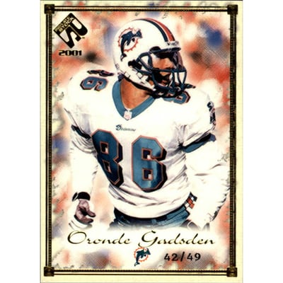 2001 Private Stock Gold Framed #50 Oronde Gadsden