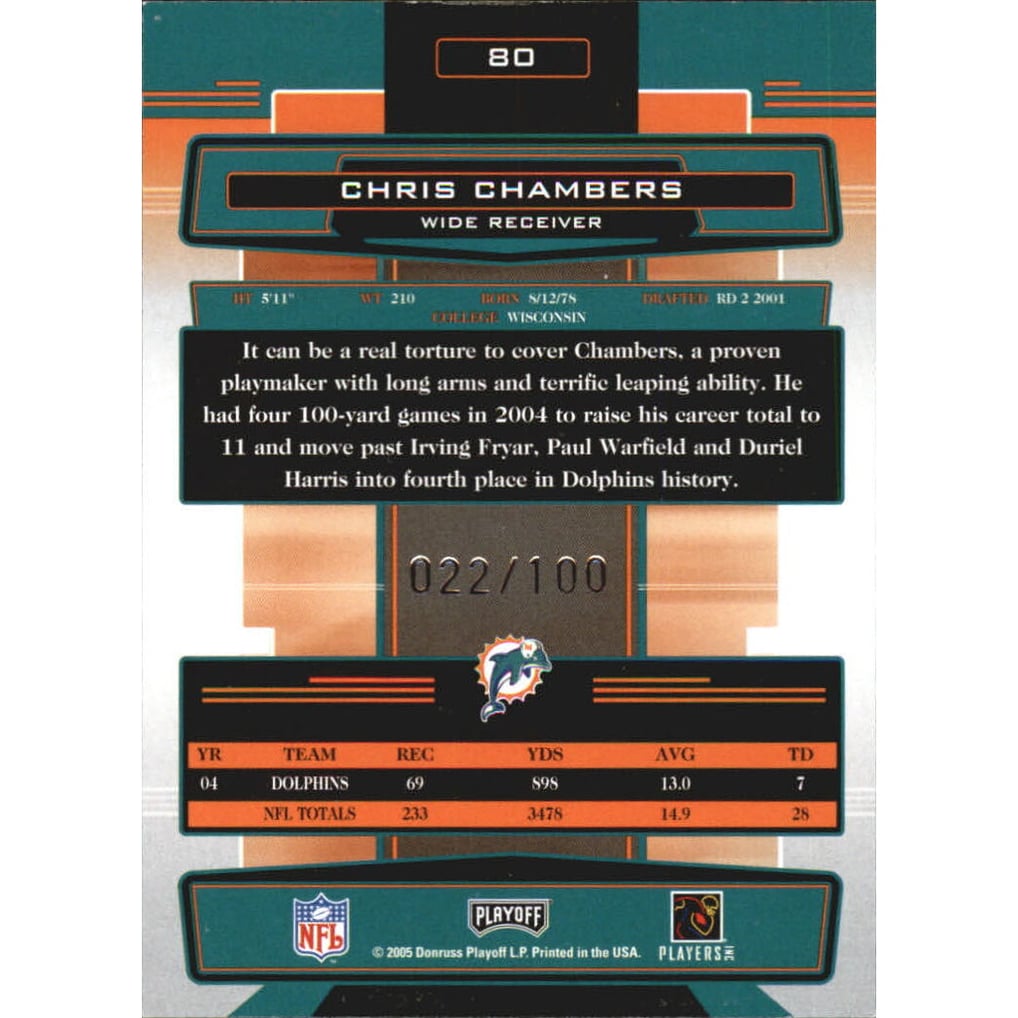 2005 Absolute Memorabilia Spectrum Silver #80 Chris Chambers