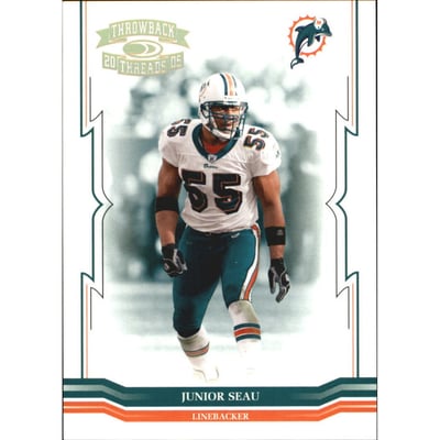 2005 Throwback Threads Gold Holofoil #77 Junior Seau