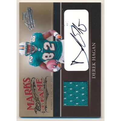 2006 Absolute Memorabilia Marks of Fame Material Autographs #42 Derek Hagan/100