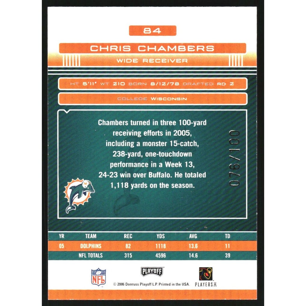 2006 Absolute Memorabilia Spectrum Silver #84 Chris Chambers