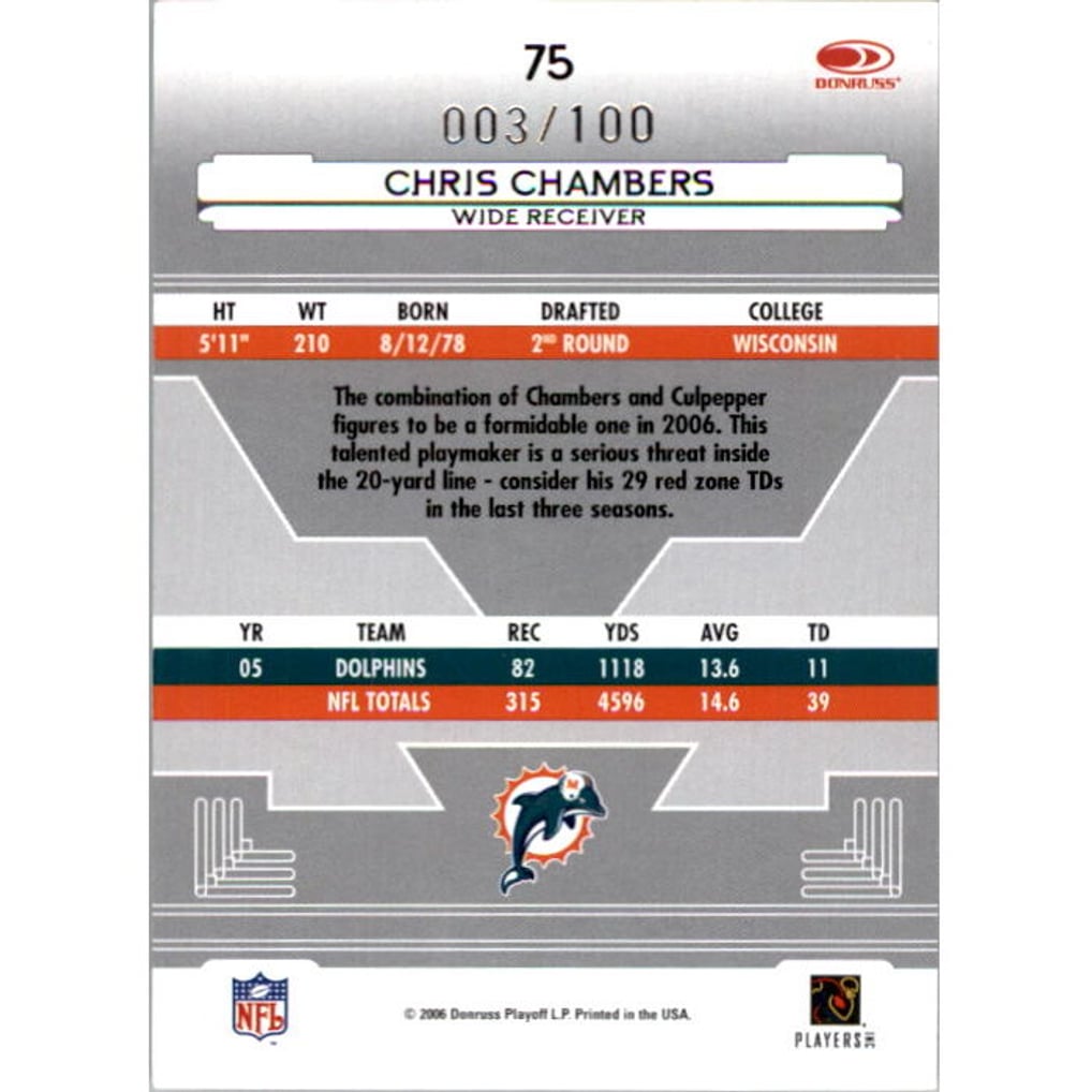 2006 Leaf Certified Materials Mirror Red #75 Chris Chambers