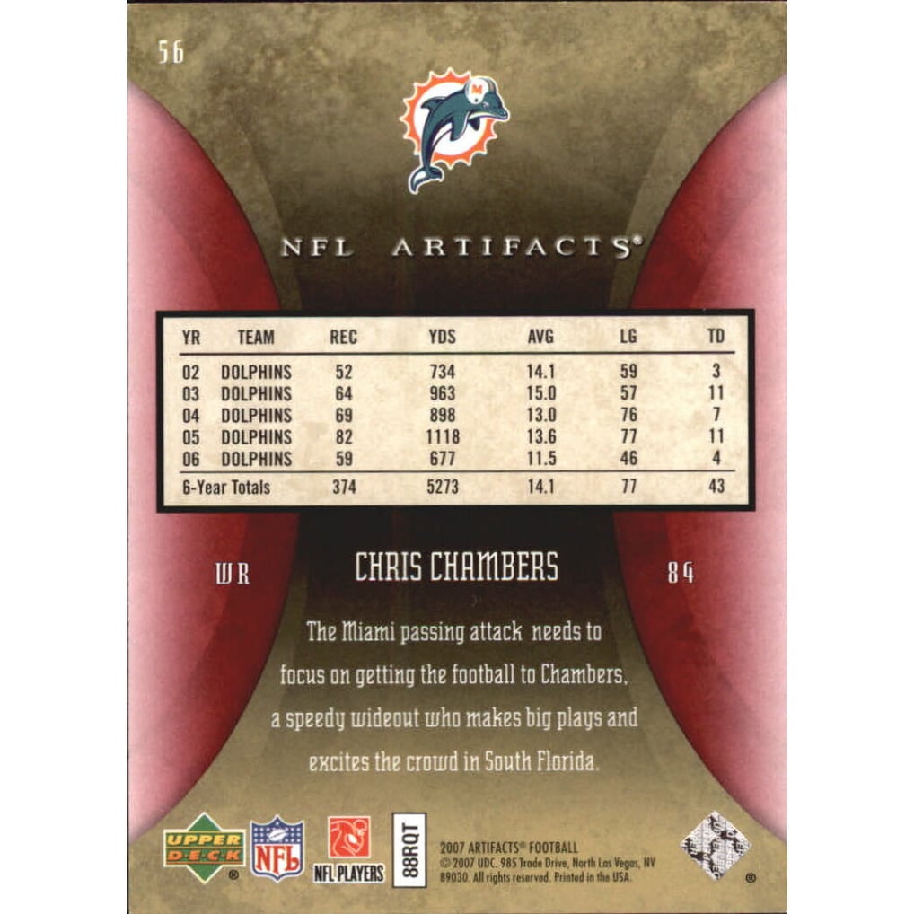 2007 Artifacts Red #56 Chris Chambers