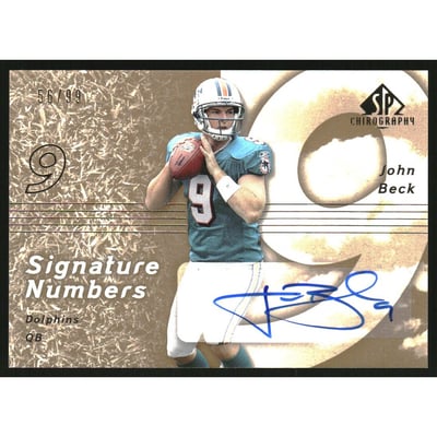 2007 SP Chirography Signature Numbers Gold #SNJB John Beck/99