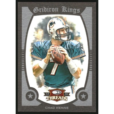 2009 Donruss Threads Pro Gridiron Kings Framed Green #10 Chad Henne
