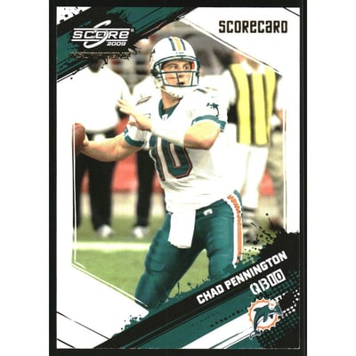 2009 Score Inscriptions Scorecard #153 Chad Pennington
