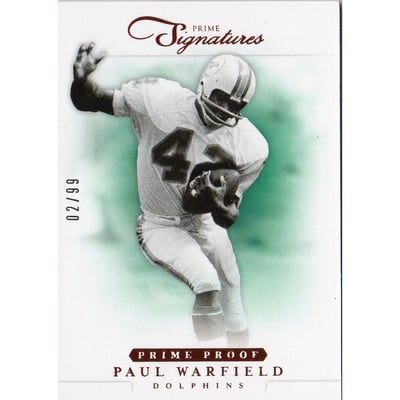 2012 Prime Signatures Prime Proof Red #171 Paul Warfield