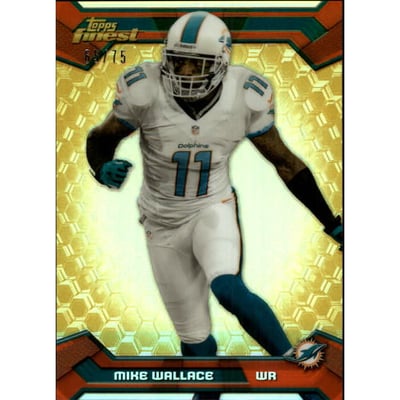 2013 Finest Gold Refractors #53 Mike Wallace