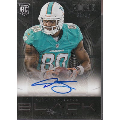 2013 Panini Black Rookie Signatures #135 Dion Sims/99