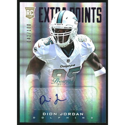 2013 Prestige Extra Points Purple Autographs #228 Dion Jordan