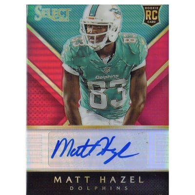 2014 Select Rookie Autographs Prizm Red #RAMH Matt Hazel/50