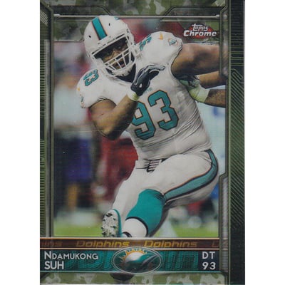 2015 Topps Chrome Mini Camo Refractors #22 Ndamukong Suh