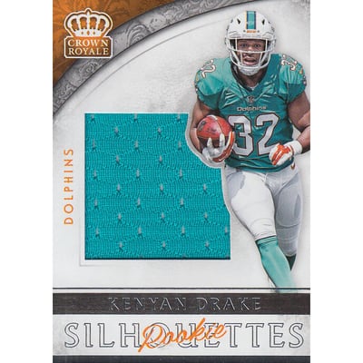 2016 Crown Royale Jumbo Rookie Silhouette Jerseys #29 Kenyan Drake