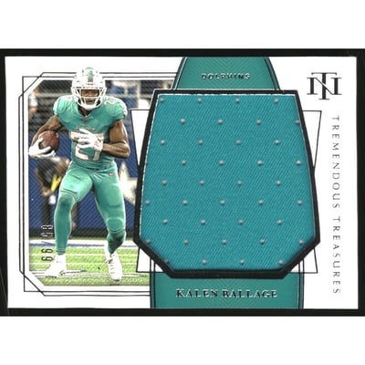2019 Panini National Treasures Tremendous Treasures #34 Kalen Ballage/99