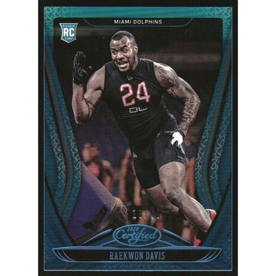 2020 Certified Mirror Teal #168 Raekwon Davis