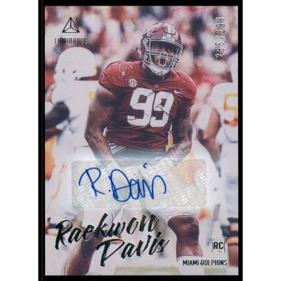2020 Panini Luminance Rookie Luminance Autographs #154 Raekwon Davis/299