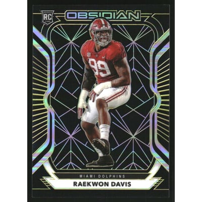 2020 Panini Obsidian Electric Etch Yellow #154 Raekwon Davis
