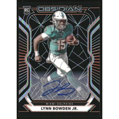 2020 Panini Obsidian Rookie Autographs Electric Etch Orange #129 Lynn Bowden Jr./75