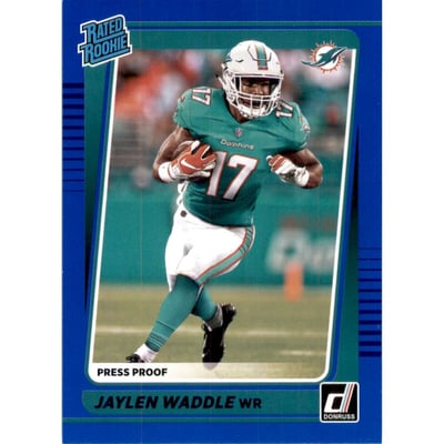 2021 Donruss Press Proof Blue #263 Jaylen Waddle RR