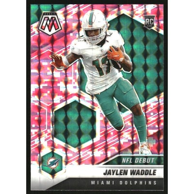 2021 Panini Mosaic Mosaic Camo Pink #248 Jaylen Waddle DEB