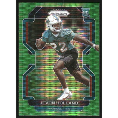 2021 Panini Prizm Prizms Neon Green Pulsar #392 Jevon Holland