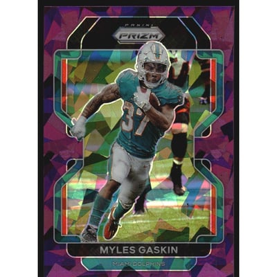 2021 Panini Prizm Prizms Purple Ice #108 Myles Gaskin