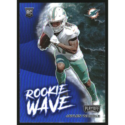 2021 Playoff Rookie Wave Blue #2 Jaylen Waddle