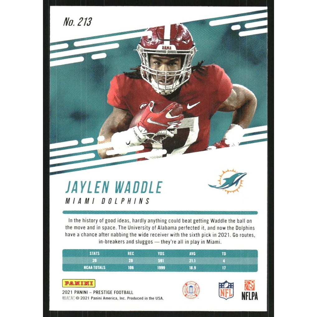 2021 Prestige Xtra Points Diamond #213 Jaylen Waddle