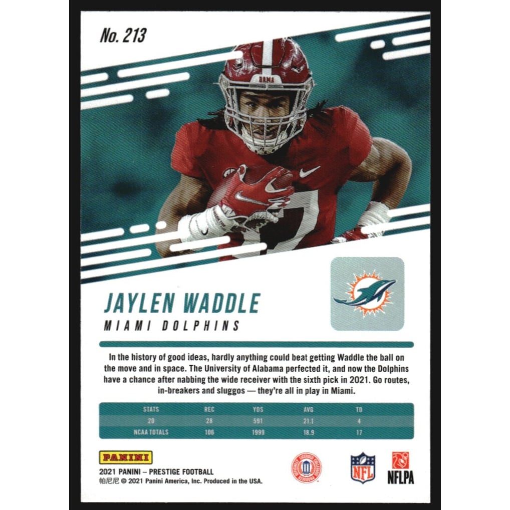 2021 Prestige Xtra Points Dots #213 Jaylen Waddle
