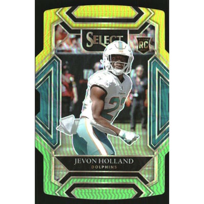 2021 Select Prizm Green and Yellow Die Cut #289 Jevon Holland