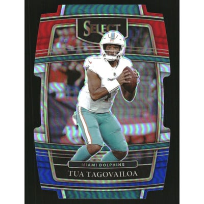 2021 Select Prizm Red and Blue Die Cut #22 Tua Tagovailoa