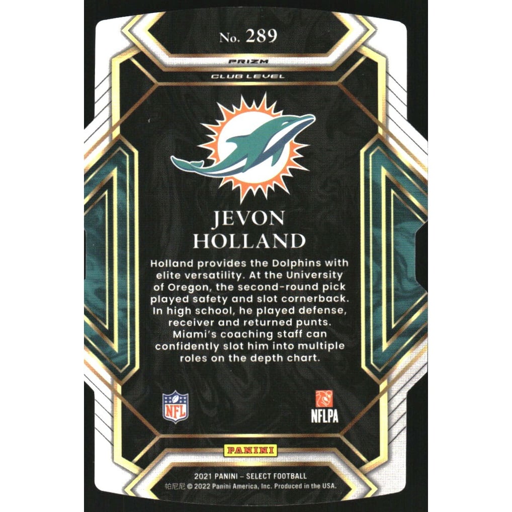 2021 Select Prizm Red and Yellow Die Cut #289 Jevon Holland
