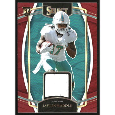 2021 Select Rookie Swatches Prizm Red #13 Jaylen Waddle