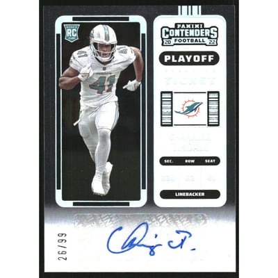 2022 Panini Contenders Playoff Ticket #199A Channing Tindall AU