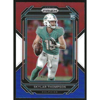 2022 Panini Prizm Prizms Red White and Blue #354 Skylar Thompson