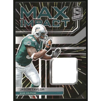 2022 Panini Spectra Max Impact Materials Hyper #25 Jason Taylor
