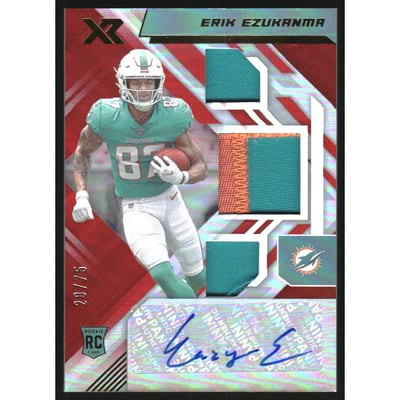 2022 Panini XR Red #239 Erik Ezukanma JSY AU/75
