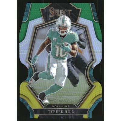 2022 Select Prizm Green and Yellow Die Cut #162 Tyreek Hill