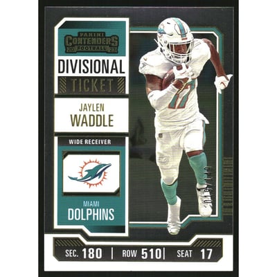 2023 Panini Contenders Divisional Ticket #63 Jaylen Waddle