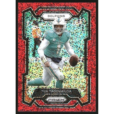 2023 Panini Prizm Prizms Red Sparkle #190 Tua Tagovailoa